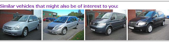 Online sales assistant showing similar vehicles.