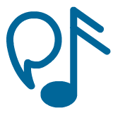 TUOS Concerts icon - a singing note
